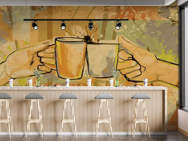 Coffee cup Cafe wallpaper mural A10021200