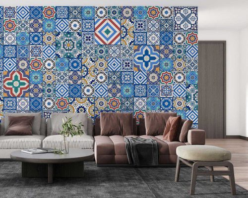 Persian tile work Living room wallpaper mural A10021500
