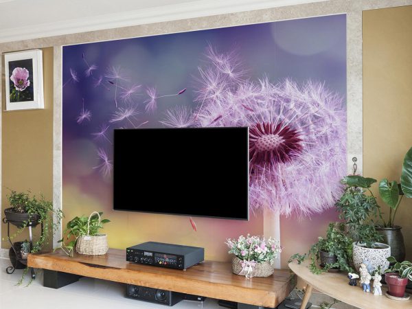 The dandelion departure tv room wallpaper mural A10035900