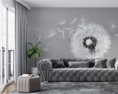 Dandelion in the wind living room wallpaper mural A10038800