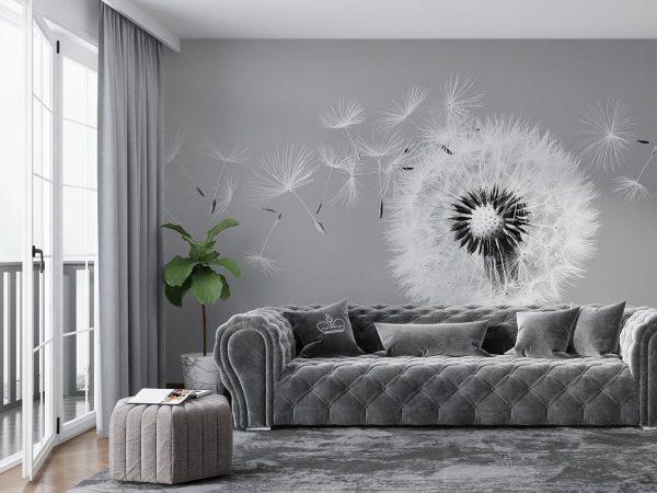 Dandelion in the wind living room wallpaper mural A10038800
