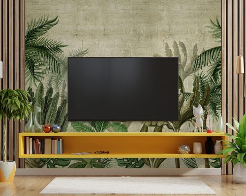 Tropical forest, banana, palm TV roomwallpaper mural A10045800