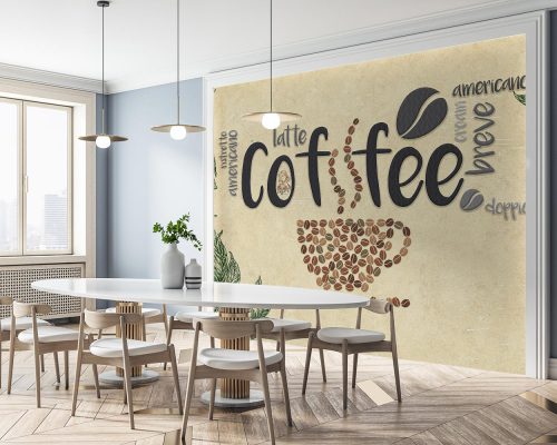 Coffee Beans Cup Wallpaper Mural A12016710