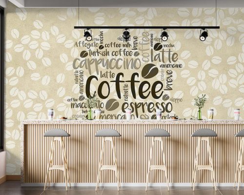 Coffee Letters Wallpaper Mural A12017010