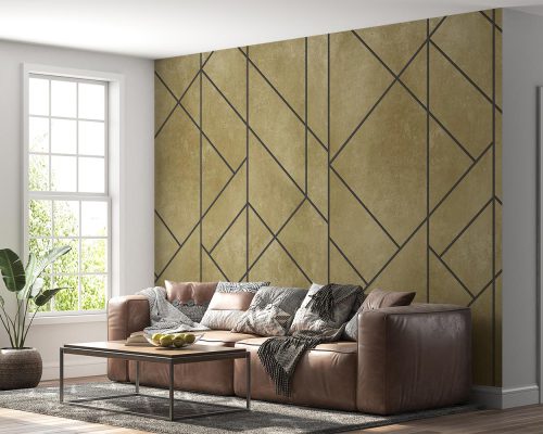 Dark Lines in Cream Background Wallpaper Mural A10054820 for living room