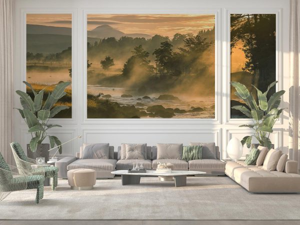 River and Jungle at Sunset Wallpaper Mural A10055800 living room