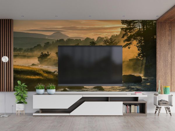 River and Jungle at Sunset Wallpaper Mural A10055800 TV