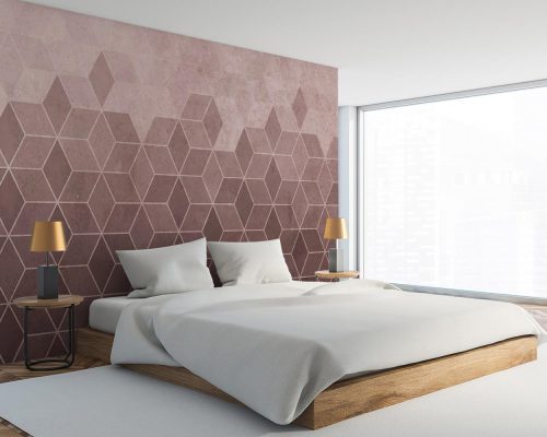 Cubes in Cream Background Mural A10062000 for bedroom