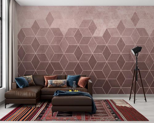 Cubes in Cream Background Mural A10062000 for living room