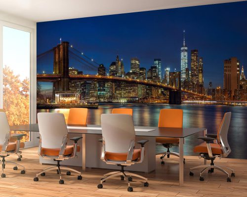 Brooklyn Bridge and New York City Skyline Wallpaper Mural A10113400 for office
