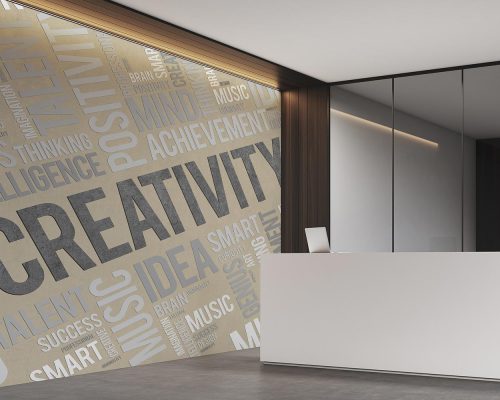Cream Startups Creativity Wallpaper Mural A10117400 for office