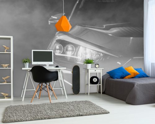 Black and White Car Wallpaper Mural A10130300 for boy room