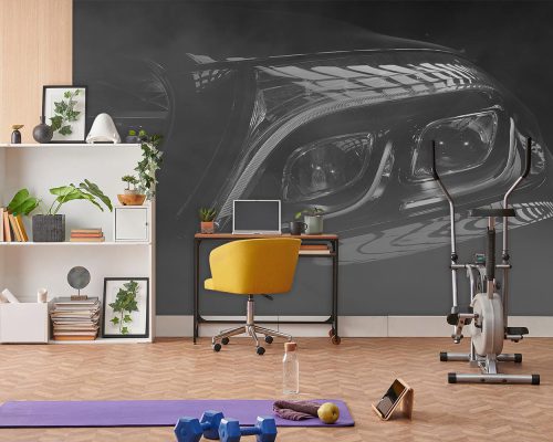 Black and White Car Wallpaper Mural A10130500 for boy room