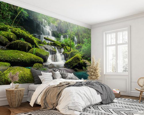 Waterfall in a Lush Jungle Wallpaper Mural A10130800 for bedroom