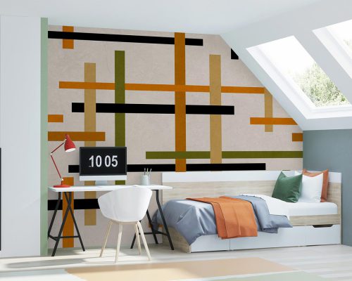 Colorful Geometric Wallpaper Mural A10144200 for boy room