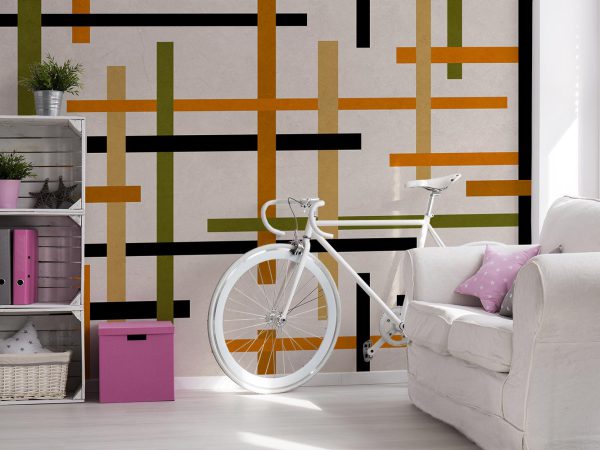 Colorful Geometric Wallpaper Mural A10144200 for girl room
