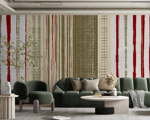 Colorful Vertical Stripes Wallpaper Mural A10158400 for living room