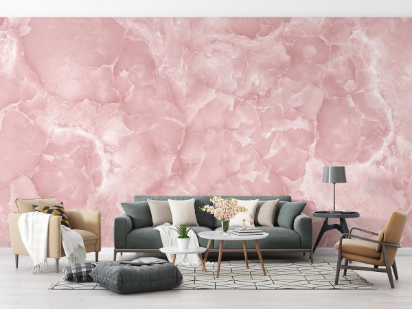 Pink Marble Stone Wallpaper Mural A10176600 for living room