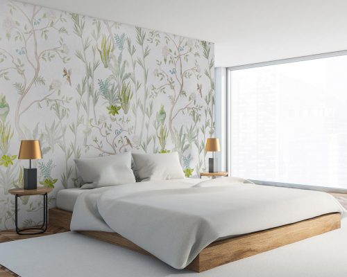 Trees in White Background Wallpaper Mural A10186800 for bedroom