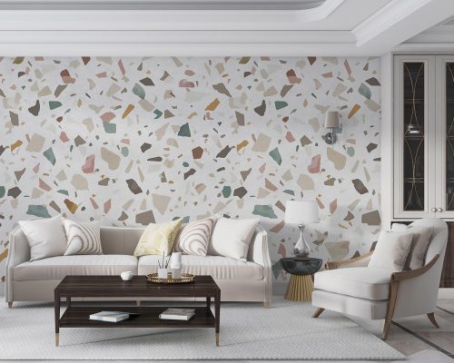 Gray Terrazzo Pattern Wallpaper Mural A10235200 for living room
