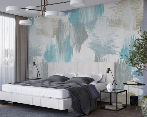 Gray and Blue Patina Wallpaper Mural A10253300 for bedroom