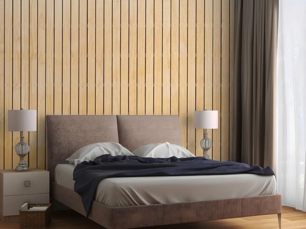 Cream Wooden Slats Wallpaper Mural A10282300 for bedroom
