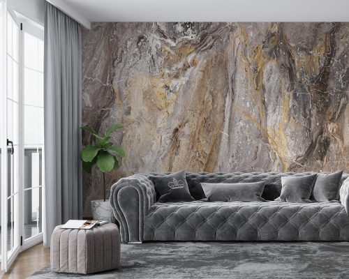 Gray and Cream Marble Stone Wallpaper Mural A10297300 for living room