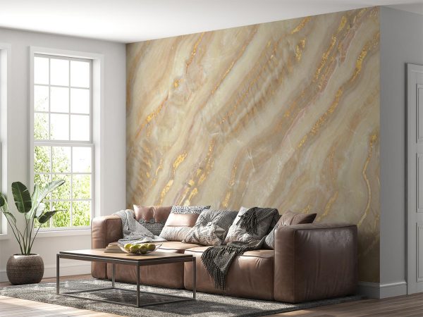 Cream Marble Stone Wallpaper Mural A10297800 for living room