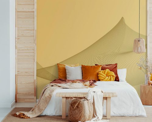 Abstract Orange Geometric Wallpaper Mural A12015410 suitable for bedroom