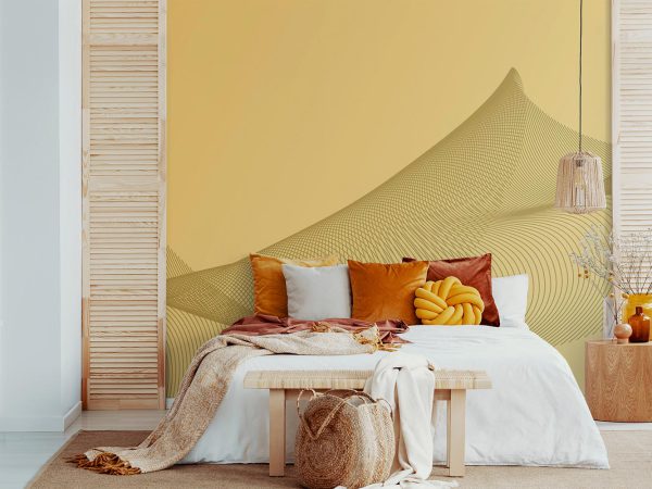 Abstract Orange Geometric Wallpaper Mural A12015410 suitable for bedroom