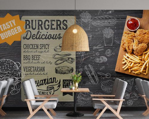 Fast Food Wallpaper Mural A12017900