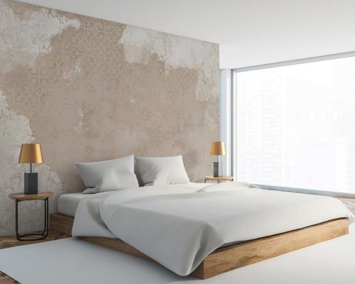 Cream Floral and Traditional Patina Wallpaper Mural A12212000 for bedroom