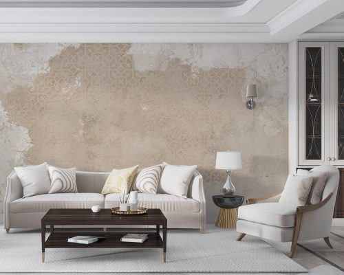 Cream Traditional Tiles and Patina Wallpaper Mural A12212100 for living room