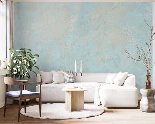 Soft Blue Patina Wallpaper Mural A12218200 for living room