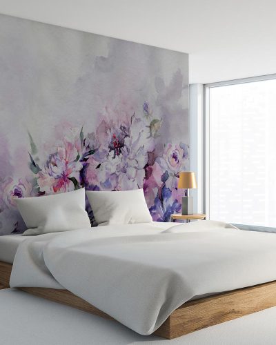 Watercolor Peony Flower Wallpaper Mural A10012000 for bedroom