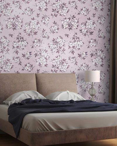 Lilac Floral Wallpaper Mural A10155900 for bedroom